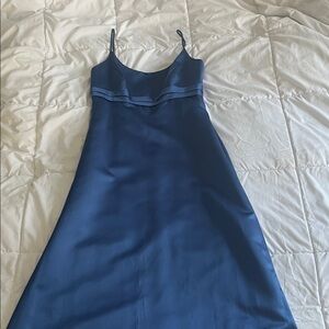 Alfred Angelo Navy Mini Dress with Spaghetti Straps